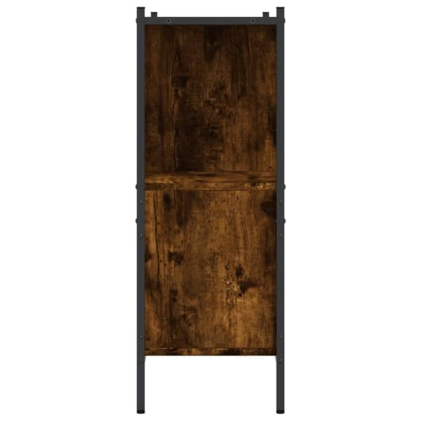 vidaXL Bokhylla rökfärgad ek 102x28x77,5 cm konstruerat trä