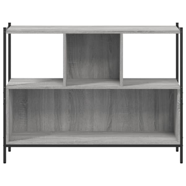 vidaXL bogreol 102x28x77,5 cm konstrueret træ grå sonoma-eg