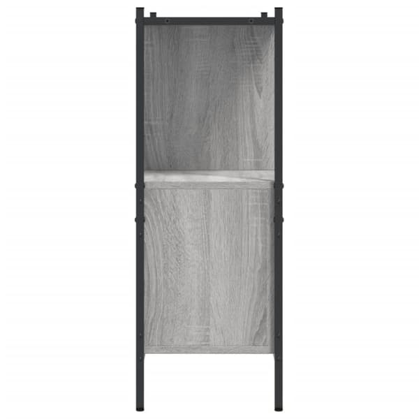 vidaXL bogreol 102x28x77,5 cm konstrueret træ grå sonoma-eg