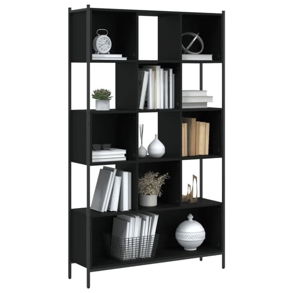 vidaXL bogreol 102x28x172 cm konstrueret træ sort