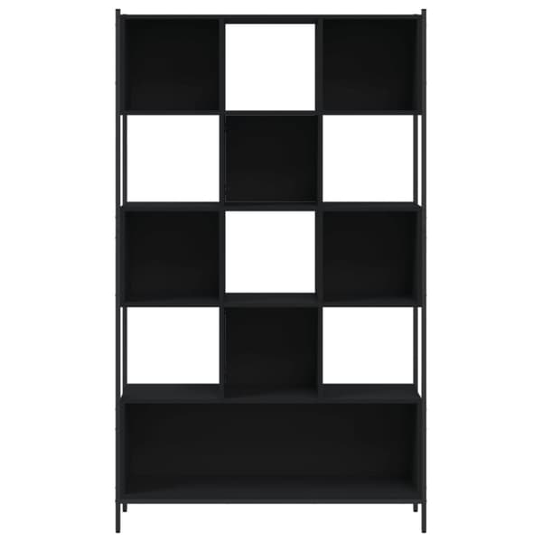 vidaXL bogreol 102x28x172 cm konstrueret træ sort
