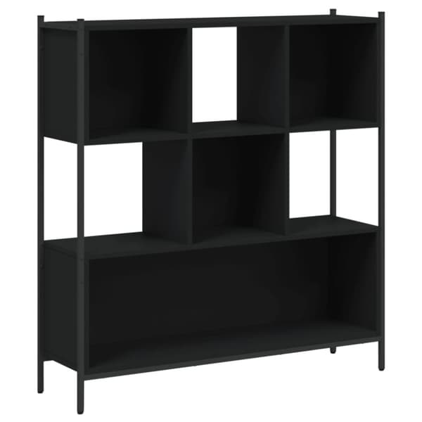 vidaXL bogreol 102x28x172 cm konstrueret træ sort