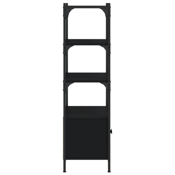 vidaXL bogreol med 3 hylder 70x30x109,5 cm konstrueret træ sort