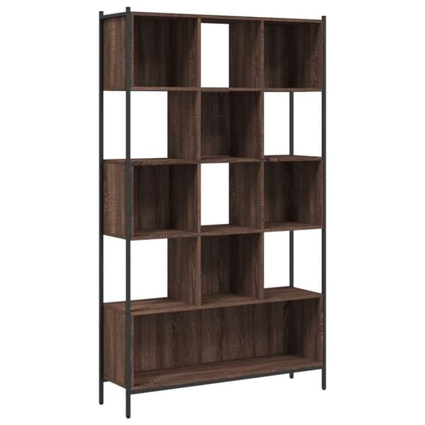 vidaXL bogreol 102x28x172 cm konstrueret træ brun egetræsfarve
