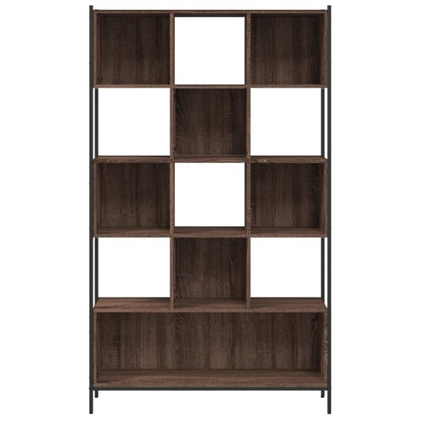 vidaXL Bokhylla brun ek 102x28x172 cm konstruerat trä