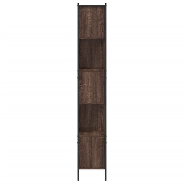 vidaXL Bokhylla brun ek 102x28x172 cm konstruerat trä