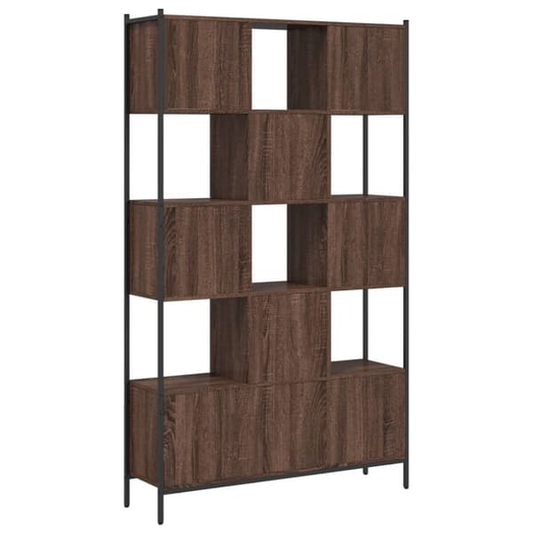 vidaXL Bokhylla brun ek 102x28x172 cm konstruerat trä