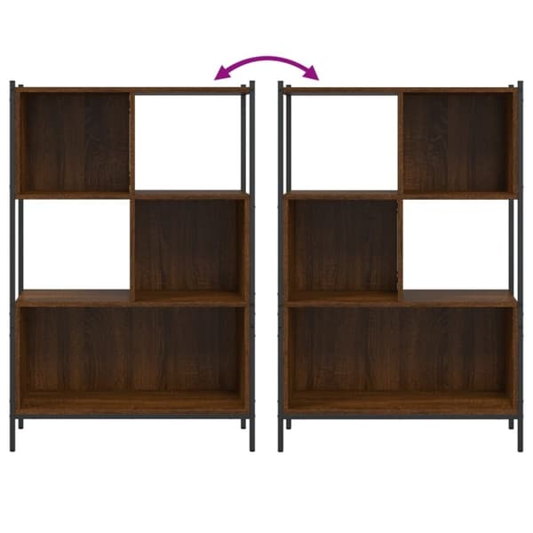 vidaXL bogreol 72x28x109 cm konstrueret træ brun egetræsfarve