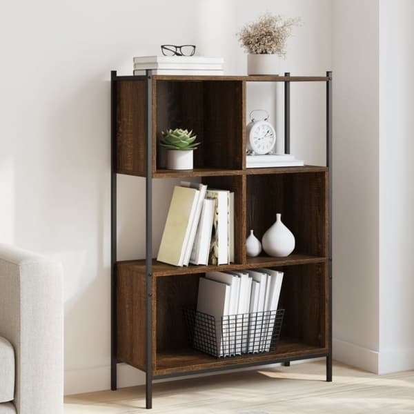 vidaXL bogreol 72x28x109 cm konstrueret træ brun egetræsfarve