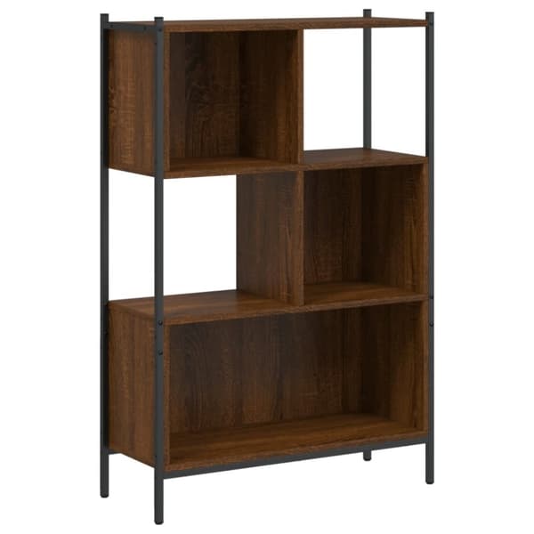 vidaXL bogreol 72x28x109 cm konstrueret træ brun egetræsfarve