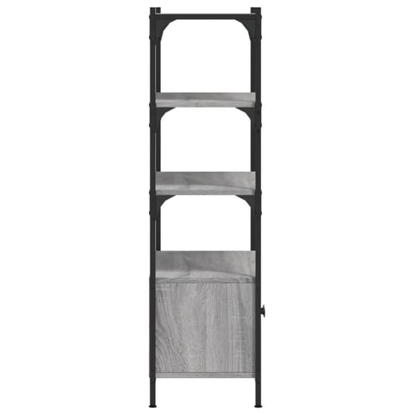 vidaXL bogreol 3 hylder 70x30x109,5 cm konstrueret træ grå sonoma-eg