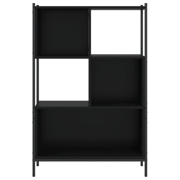 vidaXL Bokhylla svart 72x28x109 cm konstruerat trä