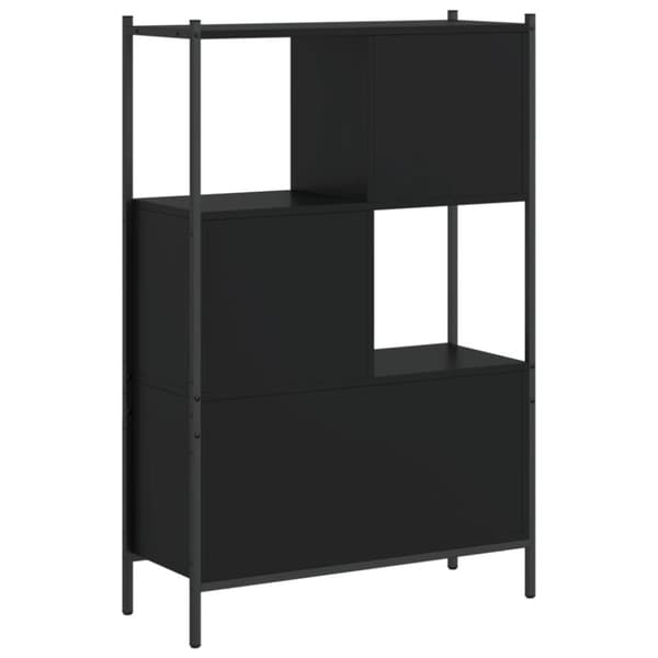vidaXL Bokhylla svart 72x28x109 cm konstruerat trä