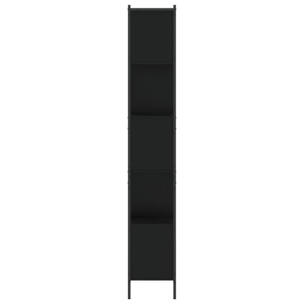 vidaXL Bokhylla svart 72x28x172 cm konstruerat trä