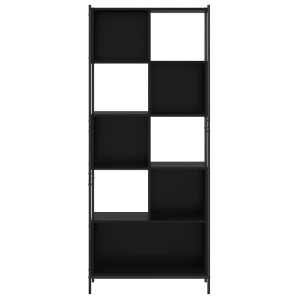vidaXL bogreol 72x28x172 cm konstrueret træ sort