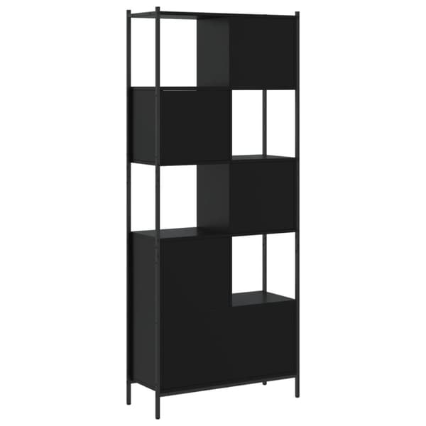 vidaXL bogreol 72x28x172 cm konstrueret træ sort