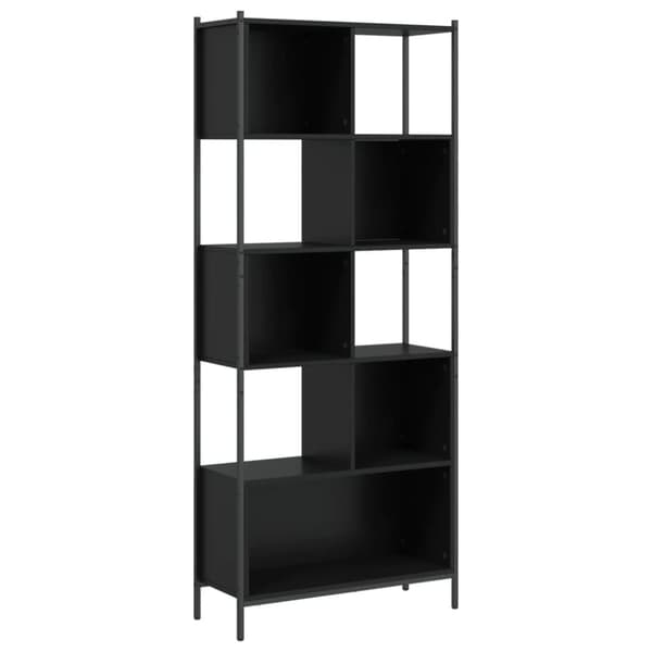 vidaXL bogreol 72x28x172 cm konstrueret træ sort