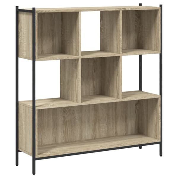 vidaXL bogreol 102x28x172 cm konstrueret træ sonoma-eg