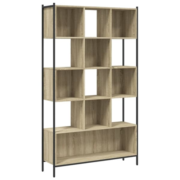 vidaXL bogreol 102x28x172 cm konstrueret træ sonoma-eg