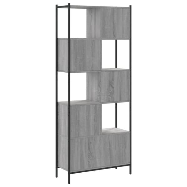 vidaXL bogreol 72x28x172 cm konstrueret træ grå sonoma-eg