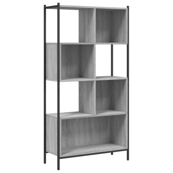 vidaXL bogreol 72x28x172 cm konstrueret træ grå sonoma-eg