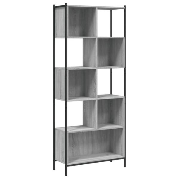 vidaXL bogreol 72x28x172 cm konstrueret træ grå sonoma-eg