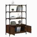 Miniatyrbillede 3 af 11: vidaXL bogreol med 3 hylder 70x30x109,5 cm konstrueret træ brun eg