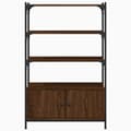 Miniatyrbillede 5 af 11: vidaXL bogreol med 3 hylder 70x30x109,5 cm konstrueret træ brun eg