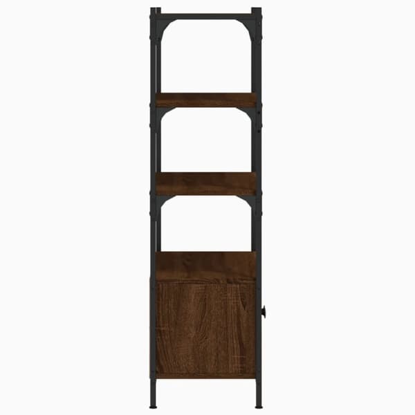 vidaXL bogreol med 3 hylder 70x30x109,5 cm konstrueret træ brun eg