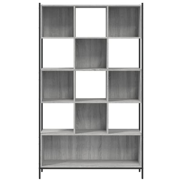 vidaXL bogreol 102x28x172 cm konstrueret træ grå sonoma-eg