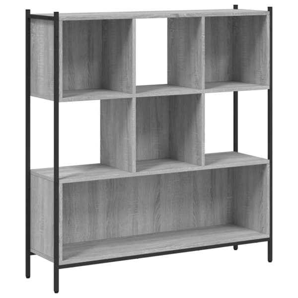 vidaXL bogreol 102x28x172 cm konstrueret træ grå sonoma-eg