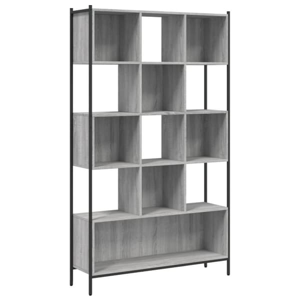 vidaXL bogreol 102x28x172 cm konstrueret træ grå sonoma-eg