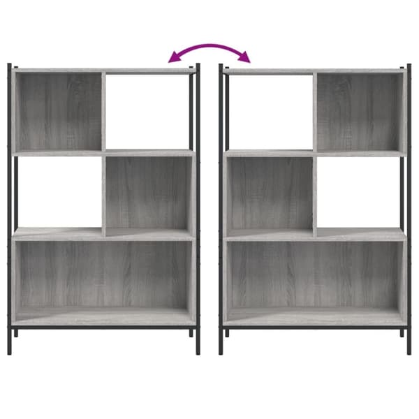 vidaXL bogreol 72x28x109 cm konstrueret træ grå sonoma-eg