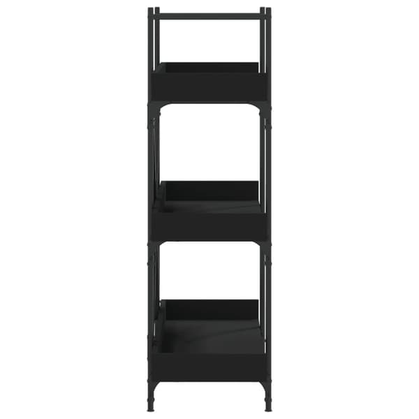 vidaXL bogreol med 3 hylder 100x33x108,5 cm konstrueret træ sort