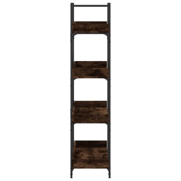 vidaXL bogreol med 4 hylder 100x33x145,5 cm konstrueret træ røget eg