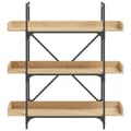 Miniatyrbillede 3 af 10: vidaXL bogreol med 3 hylder 100x33x108,5 cm konstrueret træ sonoma-eg