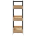 Miniatyrbillede 4 af 10: vidaXL bogreol med 3 hylder 100x33x108,5 cm konstrueret træ sonoma-eg