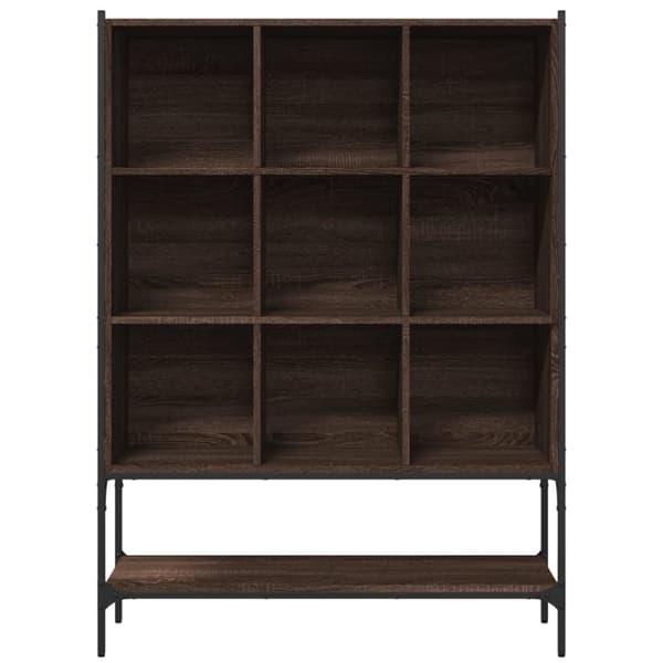 vidaXL bogreol 102x30x141,5 cm konstrueret træ brun egetræsfarve