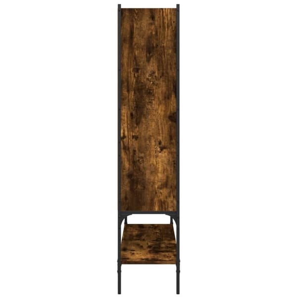 vidaXL bogreol 102x30x141,5 cm konstrueret træ røget egetræsfarve