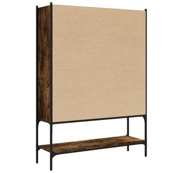 vidaXL bogreol 102x30x141,5 cm konstrueret træ røget egetræsfarve