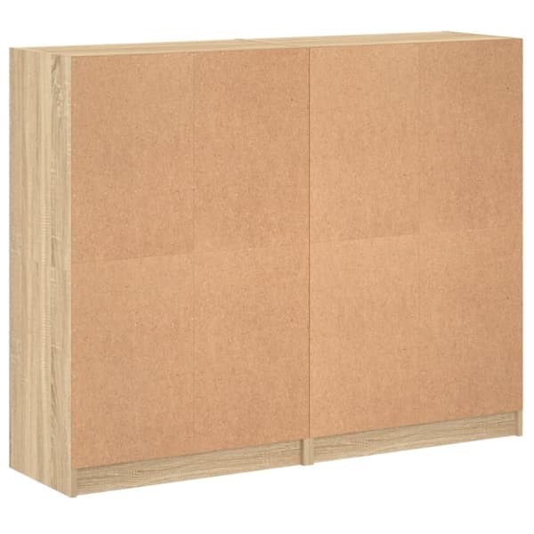 vidaXL Bokhylla med dörrar sonoma-ek 136x37x109 cm konstruerat trä