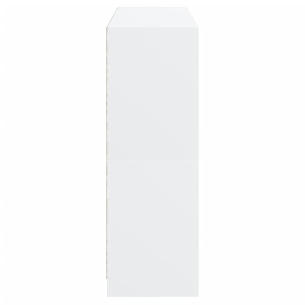 vidaXL bogreol med låger 136x37x109 cm konstrueret træ hvid