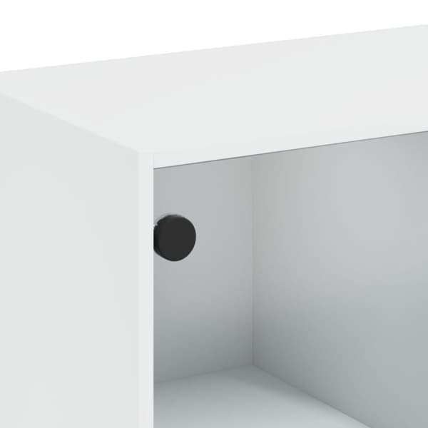 vidaXL bogreol med låger 136x37x109 cm konstrueret træ hvid