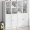 Miniatyrbillede 11 af 11: vidaXL bogreol med låger 136x37x142 cm konstrueret træ hvid