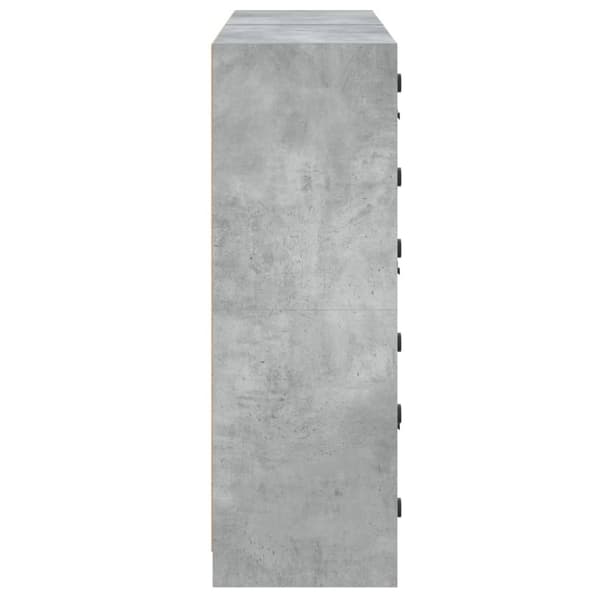 vidaXL bogreol med låger 136x37x109 cm konstrueret træ betongrå