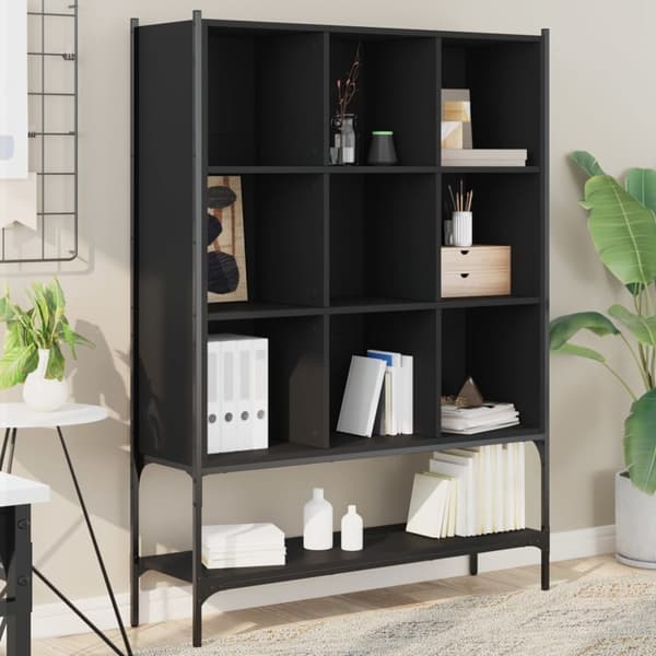 vidaXL bogreol 102x30x141,5 cm konstrueret træ sort