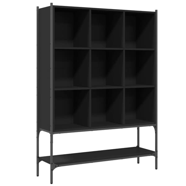 vidaXL bogreol 102x30x141,5 cm konstrueret træ sort