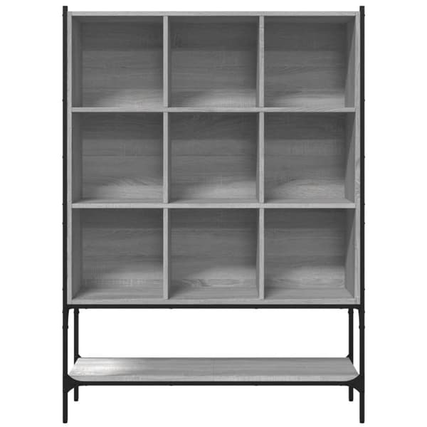 vidaXL bogreol 102x30x141,5 cm konstrueret træ grå sonoma-eg