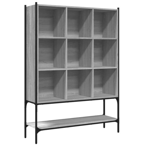 vidaXL bogreol 102x30x141,5 cm konstrueret træ grå sonoma-eg