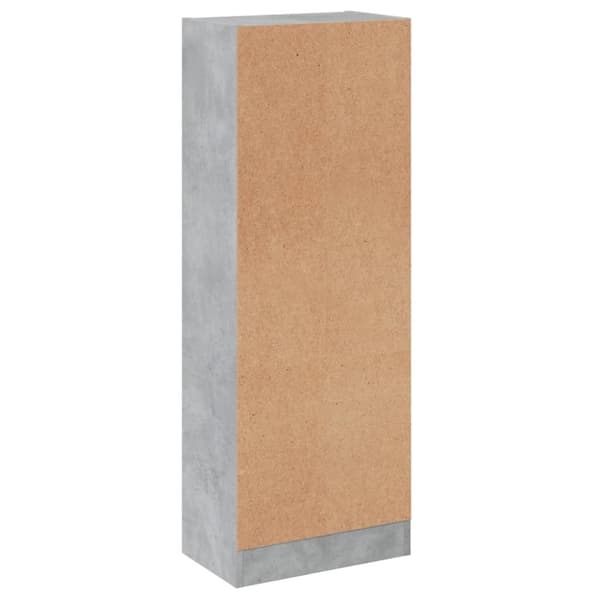 bogreol med 3 hylder 40x24x109 cm konstrueret træ betongrå